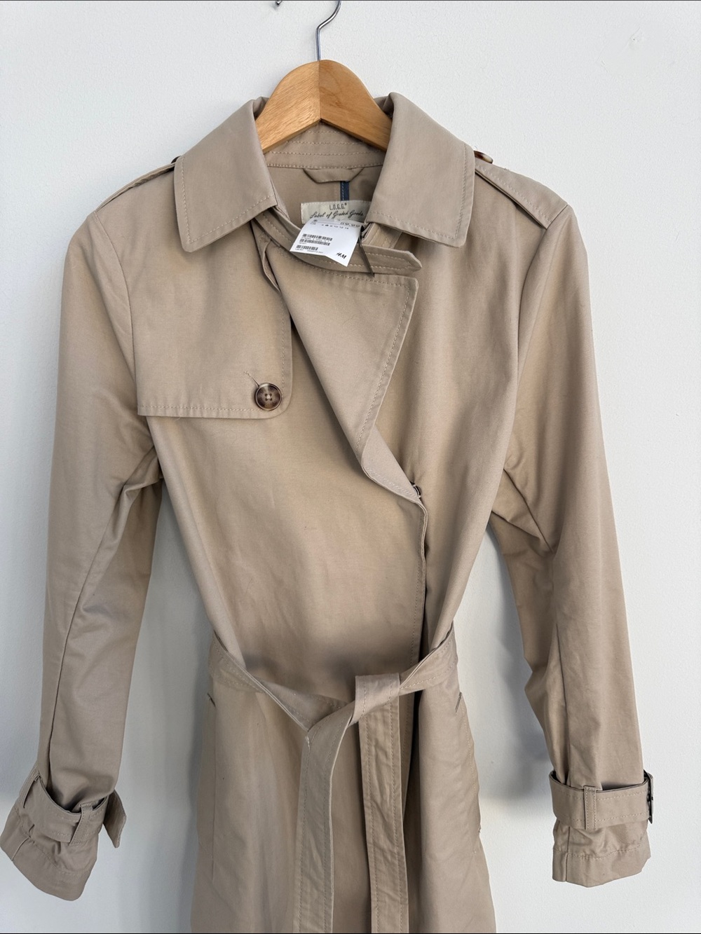 H&M Beige Belted Trench Coat